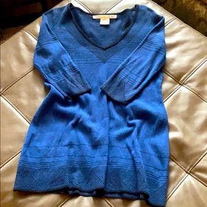 Max Studio long blue/black sweater